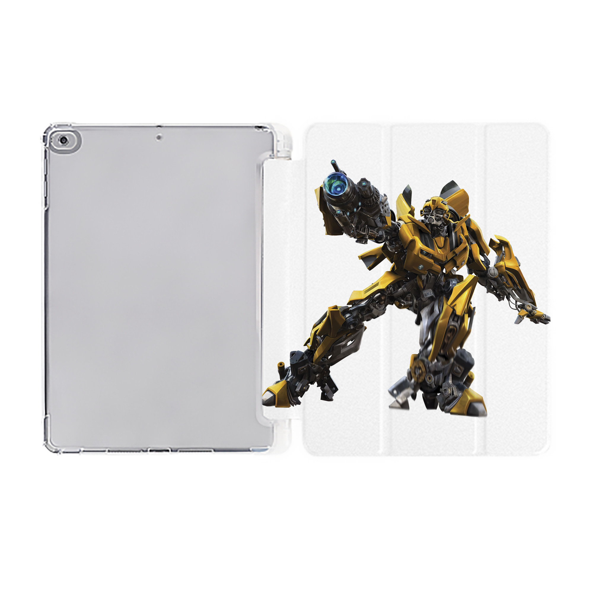 （画像用） Transformers トランスフォーマー IPad ケース ペン収納付き 三つ折りスタンド PUレザー×シリコン 対応機種9.5/10.5/10.9インチ